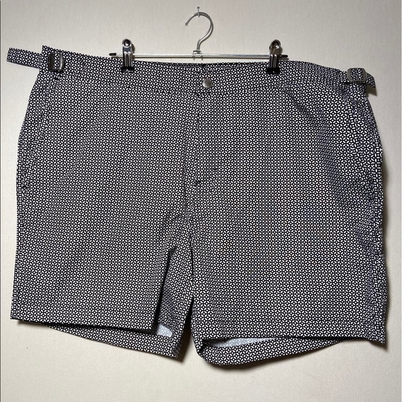 Lands’ End Mens Swim Shorts Size 42 Nylon Beach Coastal Blue and White - Picture 1 of 8